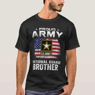 Camiseta Irmão Guarda Nacional do Exército Orgulhoso com Fl
