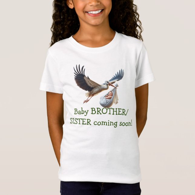 Camiseta Irmão/irmã, anúncio de nascimento, trote divertida (Frente)