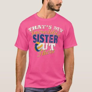 Camiseta Irmão Irmã Jogadora de Voleibol em Difusão