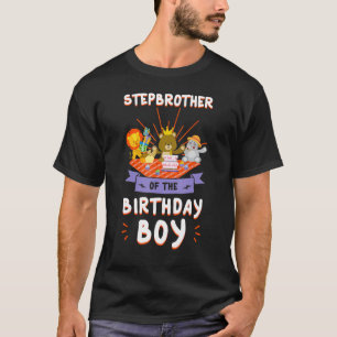 Camiseta irmão-irmão do menino de aniversário Zoo Safari Bd