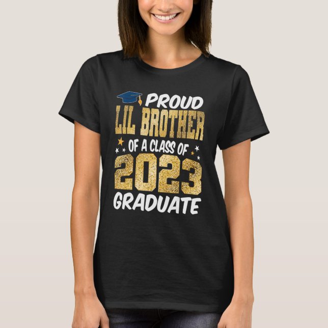 Camiseta Irmão Lil Orgulhoso de um Mais velho Formando Clas (Frente)