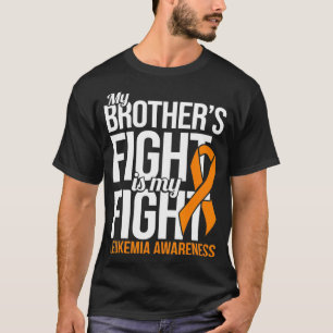 Camiseta Irmão luta minha luta contra a leucemia e o leucem