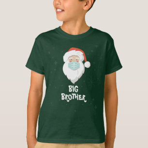 Camiseta Irmão Mais Velho de Natal Personalizado da Família