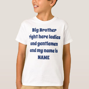 Camiseta Irmão Mais Velho Nome Personalizado – Design de Fa