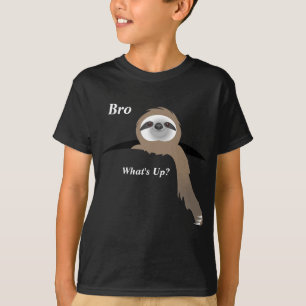 Camiseta Irmão, O que está acontecendo Preguiça Pendurada F