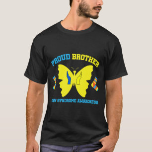 Camiseta Irmão Orgulhoso Conscientização da Síndrome de Dow