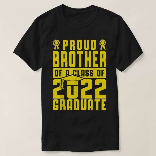 Camiseta Irmão Orgulhoso Da Classe De Formando Da Família 2 (Frente do Design)