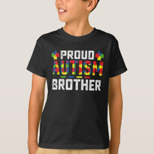 Camiseta Irmão Orgulhoso da Consciência do Autismo Família