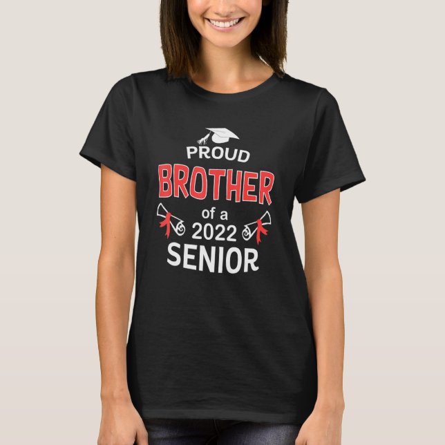 Camiseta Irmão Orgulhoso De Graduação De Mais velho 2022 20 (Frente)