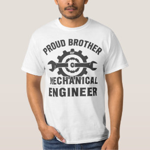 Camiseta Irmão Orgulhoso de um Engenheiro Mecânico