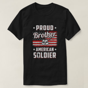 Camiseta Irmão Orgulhoso De Um Exército Soldado Irmã Vetera