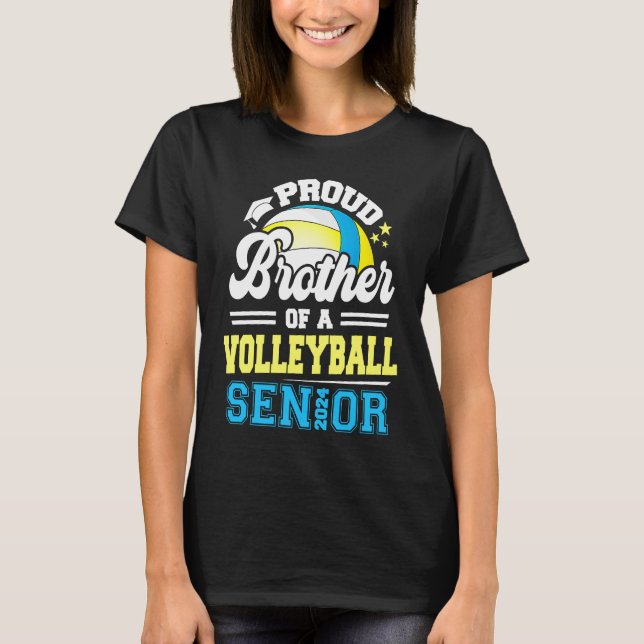 Camiseta Irmão Orgulhoso De Um Formando De Voleibol 2024 (Frente)