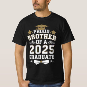 Camiseta Irmão Orgulhoso De Um Graduado Em 2025 Graduação F