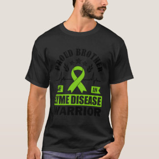 Camiseta Irmão Orgulhoso De Um Guerreiro Da Doença De Lyme 
