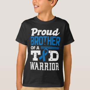 Camiseta Irmão Orgulhoso De Um Guerreiro T1D Sensibilização