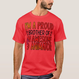 Camiseta Irmão orgulhoso de um incrível animador 3d retrô