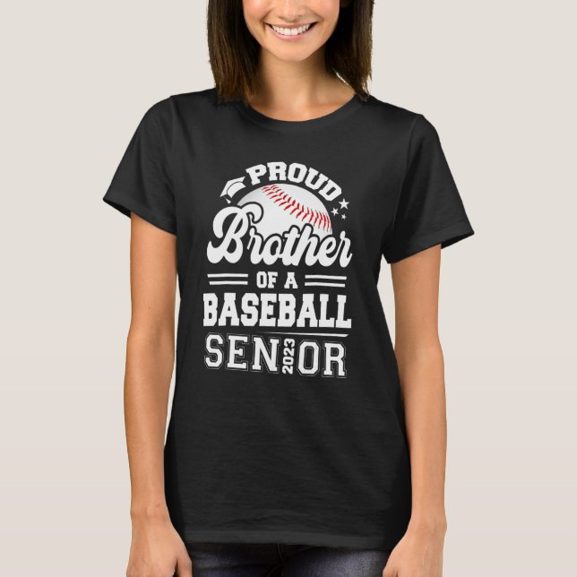 Camiseta Irmão Orgulhoso De Um Mais velho De Baseball De 20 (Frente)