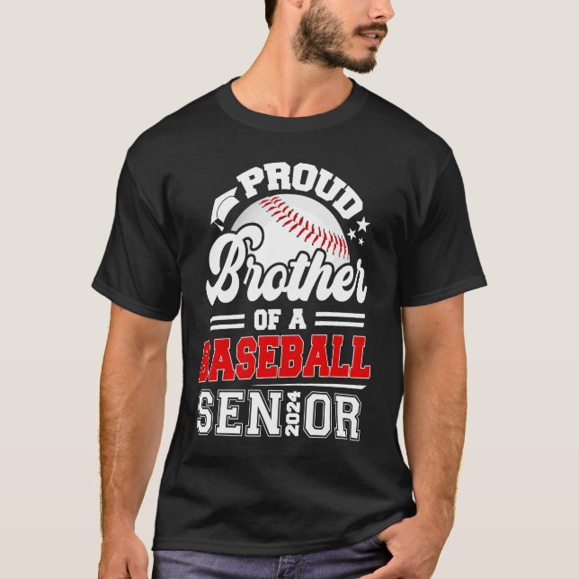 Camiseta Irmão Orgulhoso De Um Mais velho De Baseball De 20 (Frente)