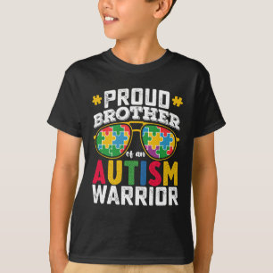 Camiseta Irmão Orgulhoso De Uma Família Guerreira Autismo