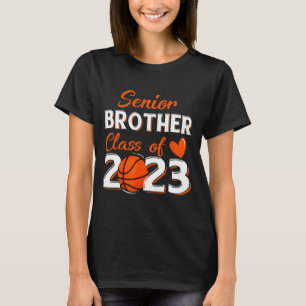Camiseta Irmão orgulhoso de uma graduada em basquete de 202