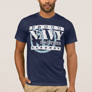 Camiseta Irmão orgulhoso do marinho