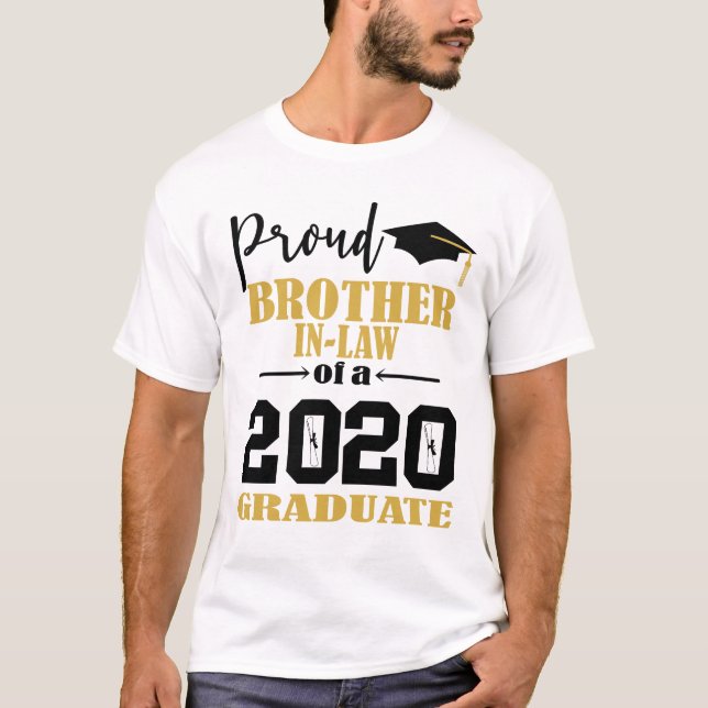 Camiseta Irmão Orgulhoso em Lei de um Formando 2020 (Frente)