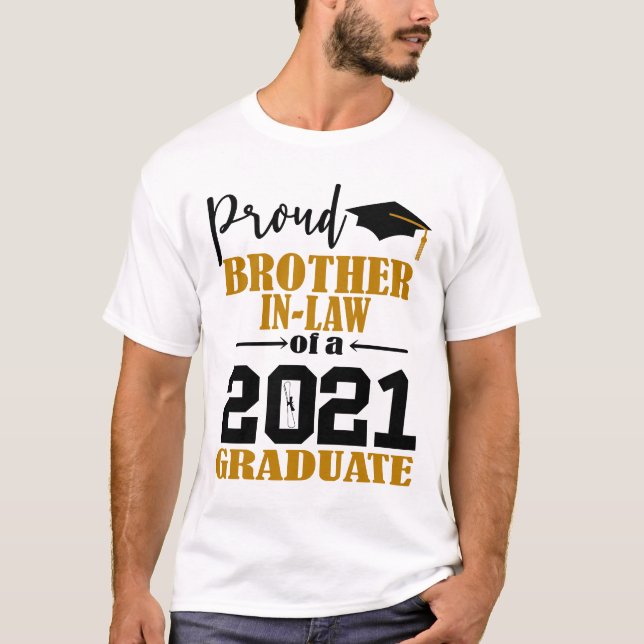 Camiseta Irmão Orgulhoso em Lei de um Formando de 2021 (Frente)