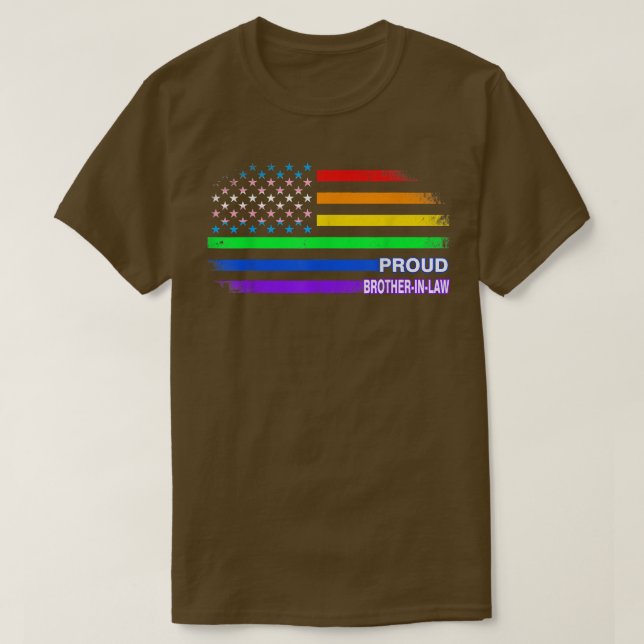 Camiseta Irmão orgulhoso LGBTQ Orgulho Gay Aliado LGBT Rai (Frente do Design)