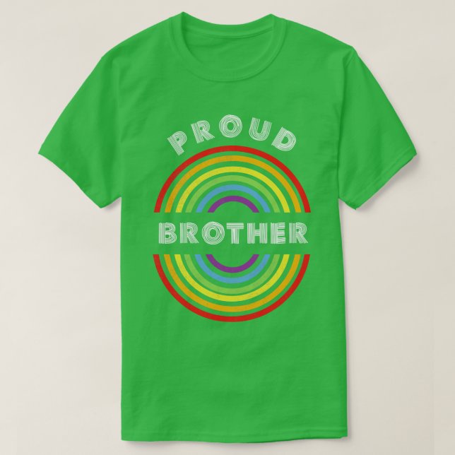 Camiseta Irmão orgulhoso Orgulho LGBT LGBT T Apoio LGBT P (Frente do Design)