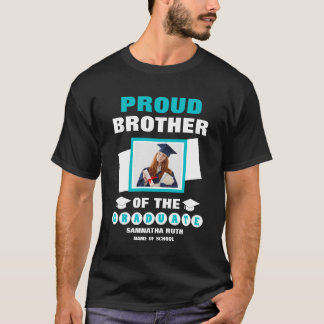 Camiseta Irmão Orgulhoso Personalizado Da Foto Do Formando