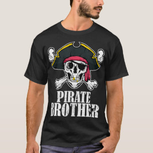 Camiseta Irmão Pirata Birthday Jolly Roger Flag Pirate Co