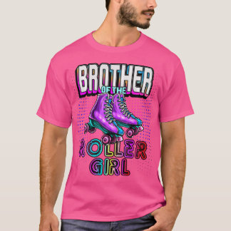 Camiseta Irmão Roller Girl Patinação de Rolo Aniversário Ma