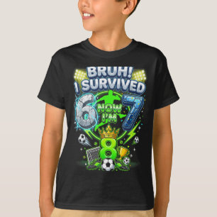 Camiseta Irmão Sobreviveu 6-7 8 Futebol Engraçado Aniversár