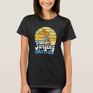 Camiseta Irmão Surfando Nas Ondas Na Praia Para Sibl
