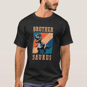 Camiseta Irmão Surus Irmão de Aniversário Surus Dinossaur