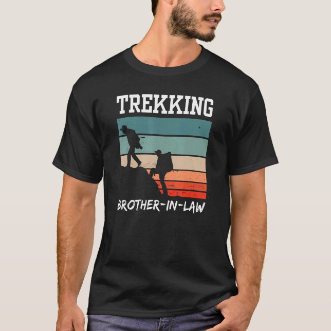 Camiseta Irmão Trekking Na Lei Hiks Hobby Caminhando Hiker (Frente)