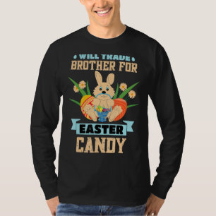 Camiseta Irmão Trocará Ovos Páscoas Coelhinhos Bigbro