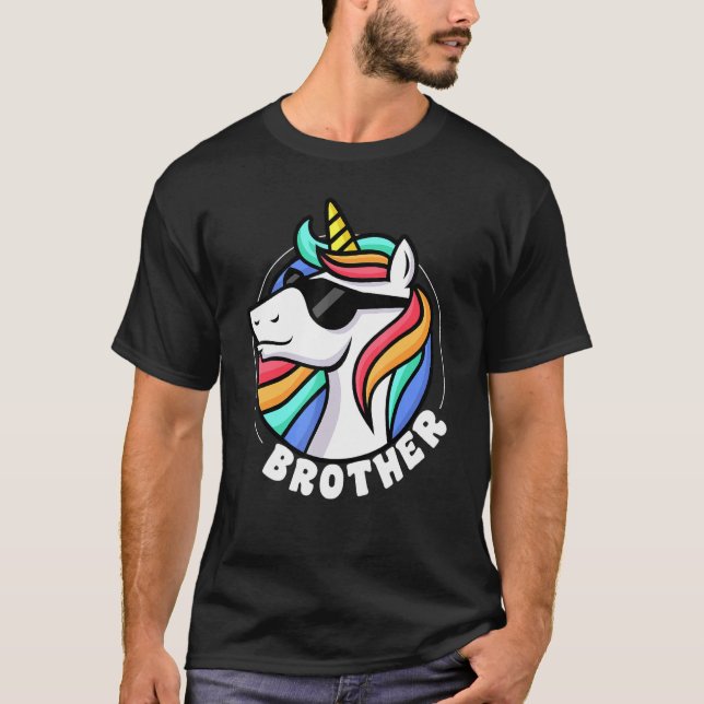 Camiseta Irmão Unicorn Para Meninos (Frente)