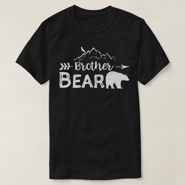 Camiseta Irmão Urso Correspondente Família Mamã Papá Bear C (Frente do Design)