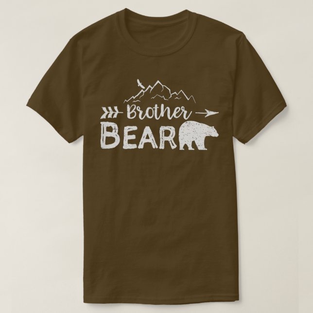 Camiseta Irmão Urso Correspondente Família Mamã Papá Bear C (Frente do Design)