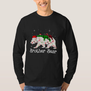 Camiseta Irmão Urso Dois Cubs Vermelho Xadrez Verde Natal P