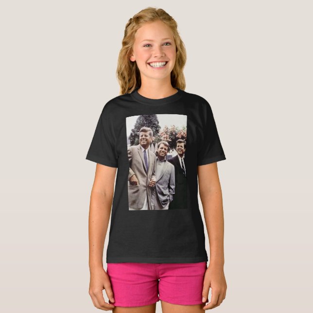 Camiseta Irmãos com o Presidente John Kennedy White House (Frente Completa)