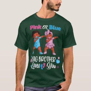 Camiseta Irmãos Grandes Rosa Ou Azul Te Ama Gen Negra