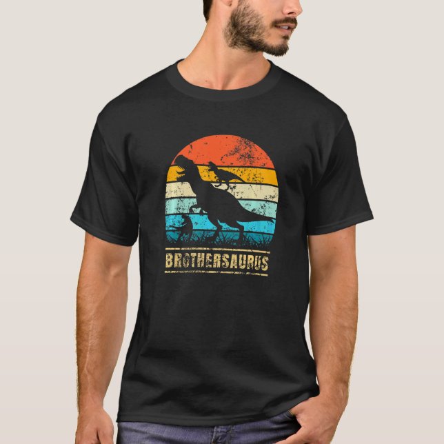 Camiseta Irmãosaurus rex Irmão Saurus Dinossauro (Frente)
