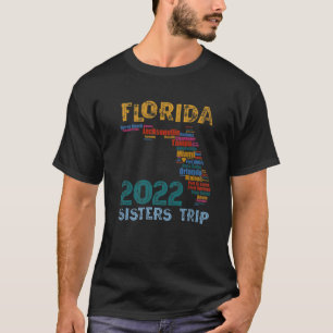 Camiseta Irmãs Da Flórida 2022 Viajam Meninas Férias Cidade