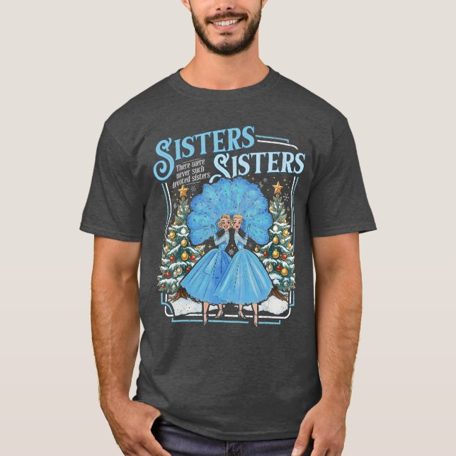 Camiseta Irmãs Devotas Natal Branco Feliz Natal Floco de Ne (Frente)