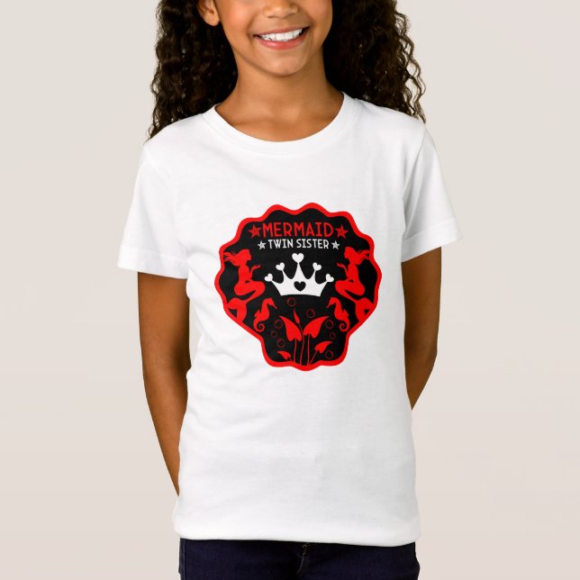 Camiseta Irmãs Gêmeas Sereias (Frente)