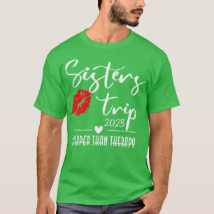 Camiseta Irmãs Meninas Trip 2023 Férias Lábios Vermelhas