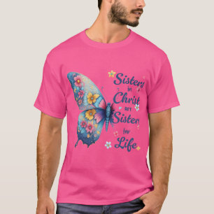 Camiseta Irmãs No Cristã Floral Da Borboleta Bonito Cristo