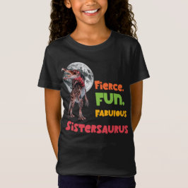 Camiseta Irmãs Saurus Esquadrão de Dinossauros Irmãs Combin